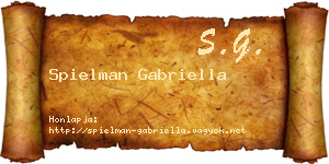 Spielman Gabriella névjegykártya